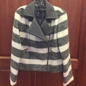 EUC Marc By Marc Jacobs Grey Striped Jacket